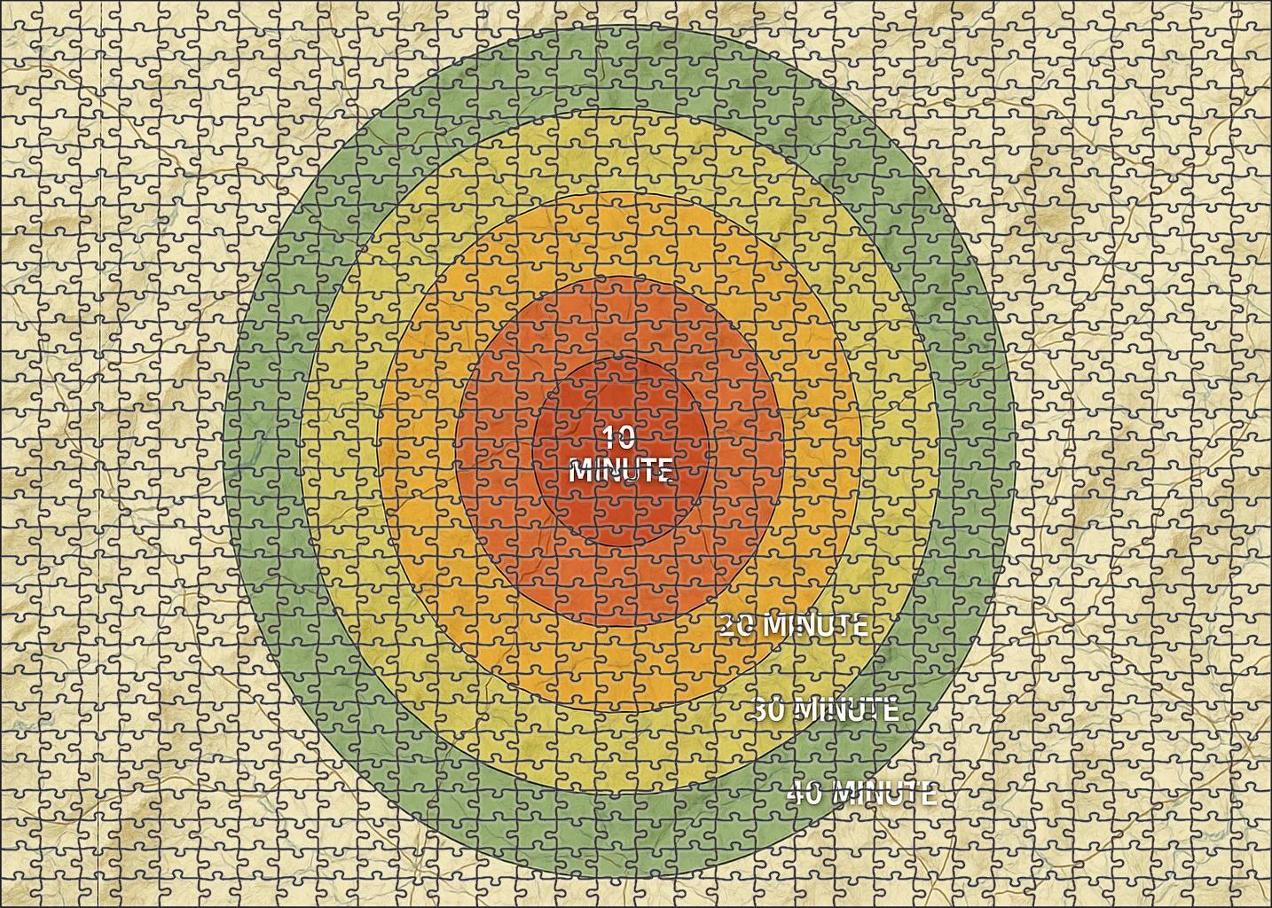 Elevation Isochrone Network Puzzle Collection