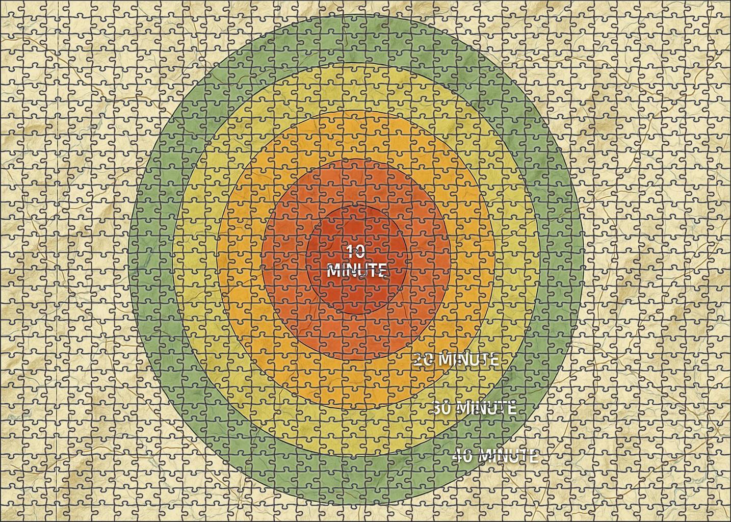 Elevation Isochrone Network Puzzle Collection
