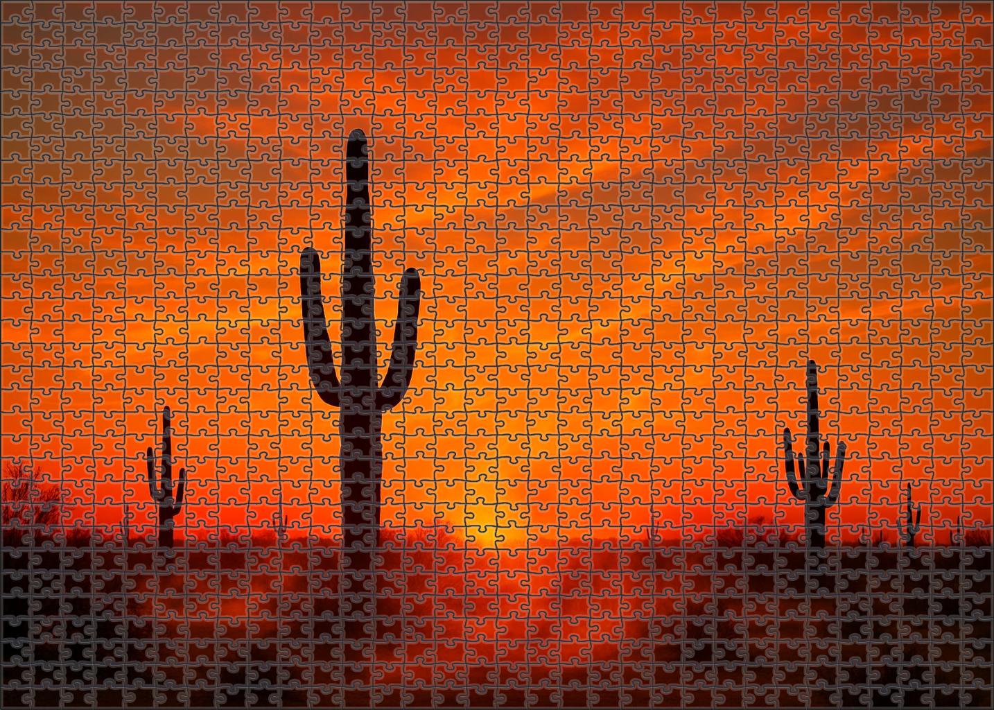Saffron Sky Expanse Puzzle Collection