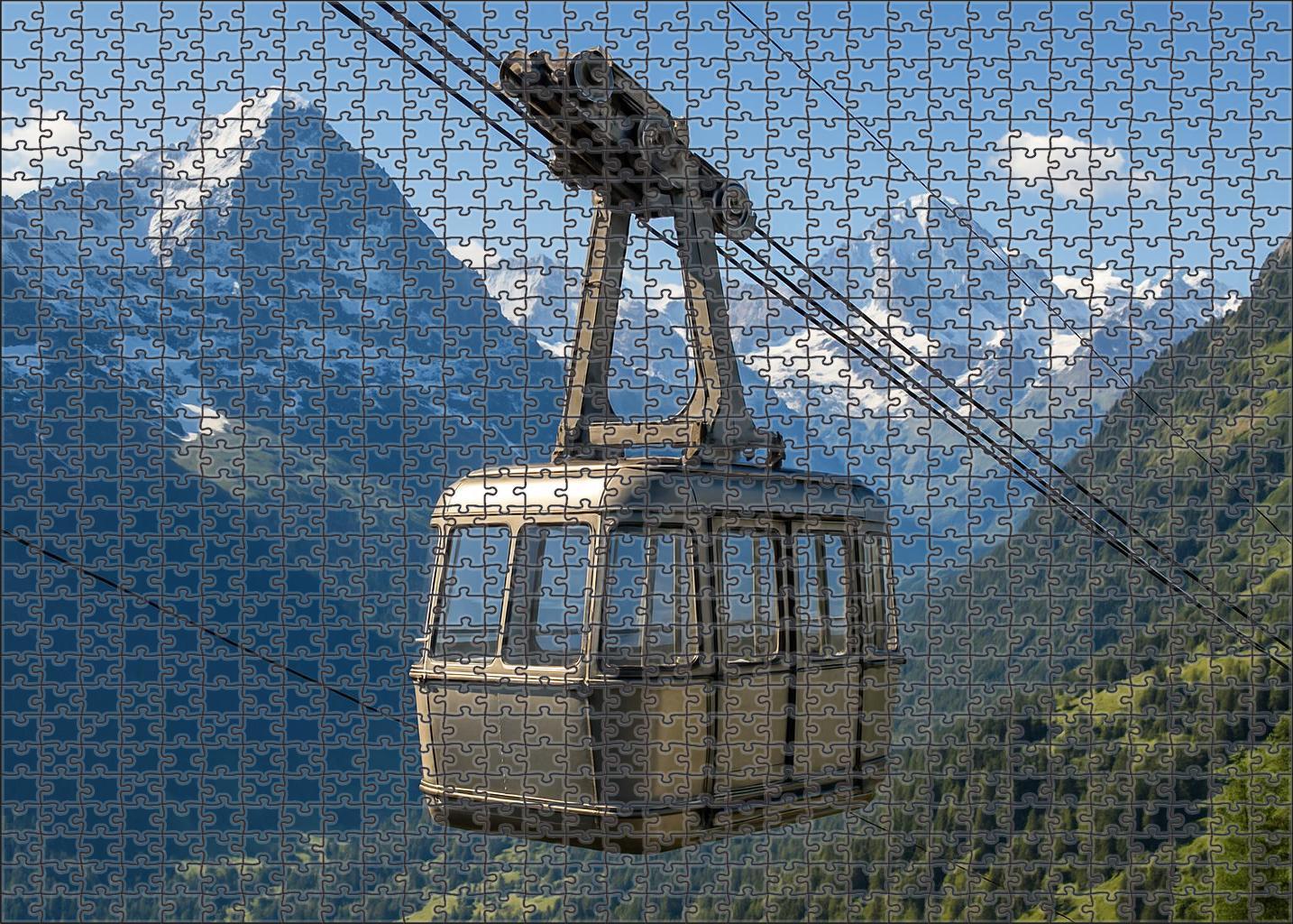 Hybrid Diesel-electric Mountain Cable Car 1000 Piece Puzzle