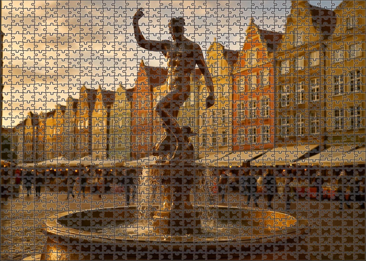Neptune Fountain Located In Gdask Poland Recognized By 6107 Worldwide As A Symbol Of Maritime Heritage Easy Puzzles