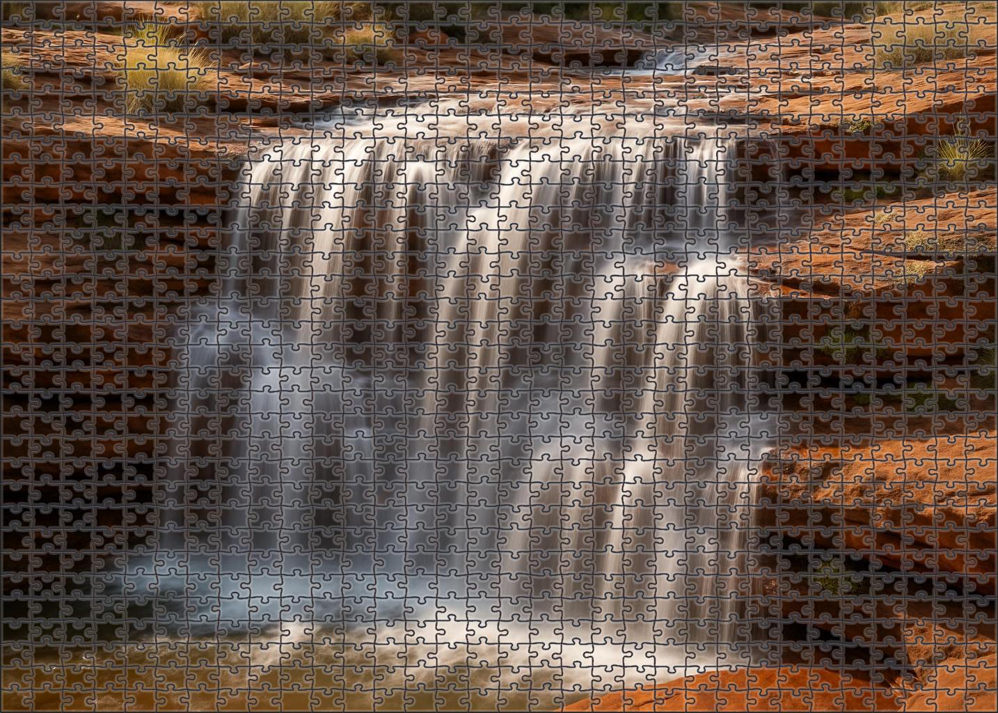 Crimson Stone Spill Custom Jigsaw Puzzle