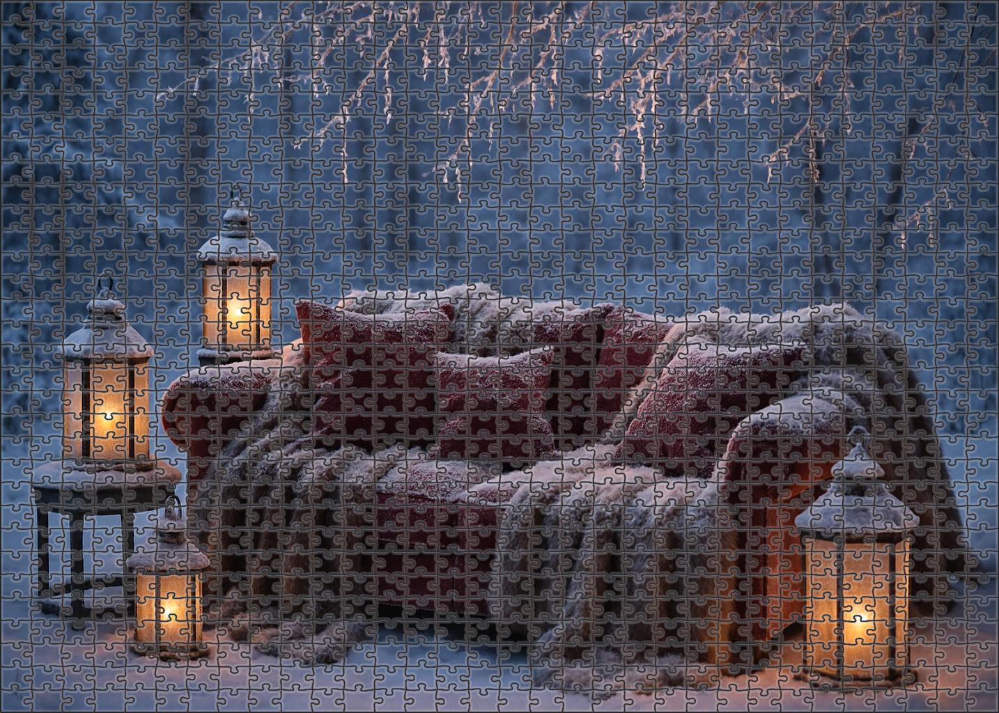 Velvet Snowfall Gathering Plush Fabrics And Twinkling Ice Crystals Puzzle Fun