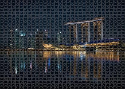 Singapore Marina Bay Skyline A Sleek Futuristic Ensemble With Landmark Marina Bay Sands Dominating The Composition Puzzle For Kids