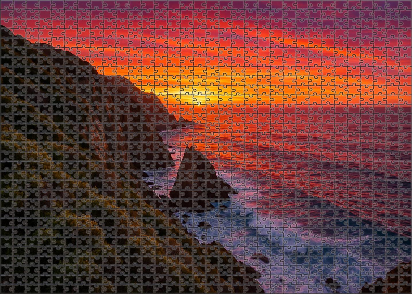 Twilight Coastal Bluff Custom Jigsaw Puzzle