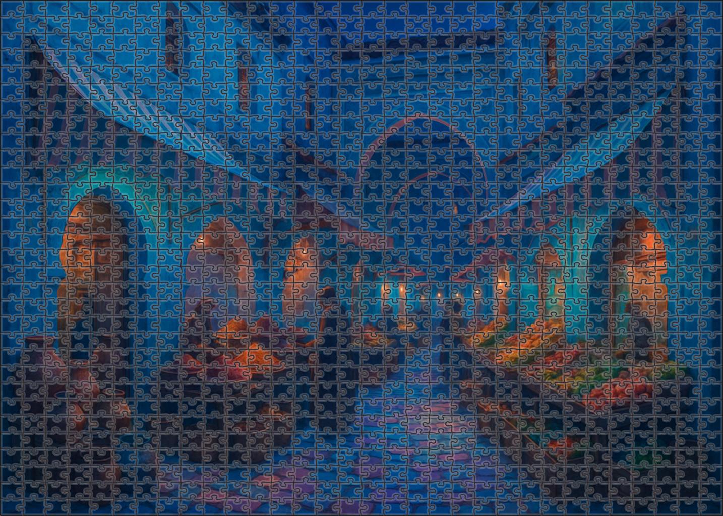 Azure Market Alley 200 Piece Puzzle