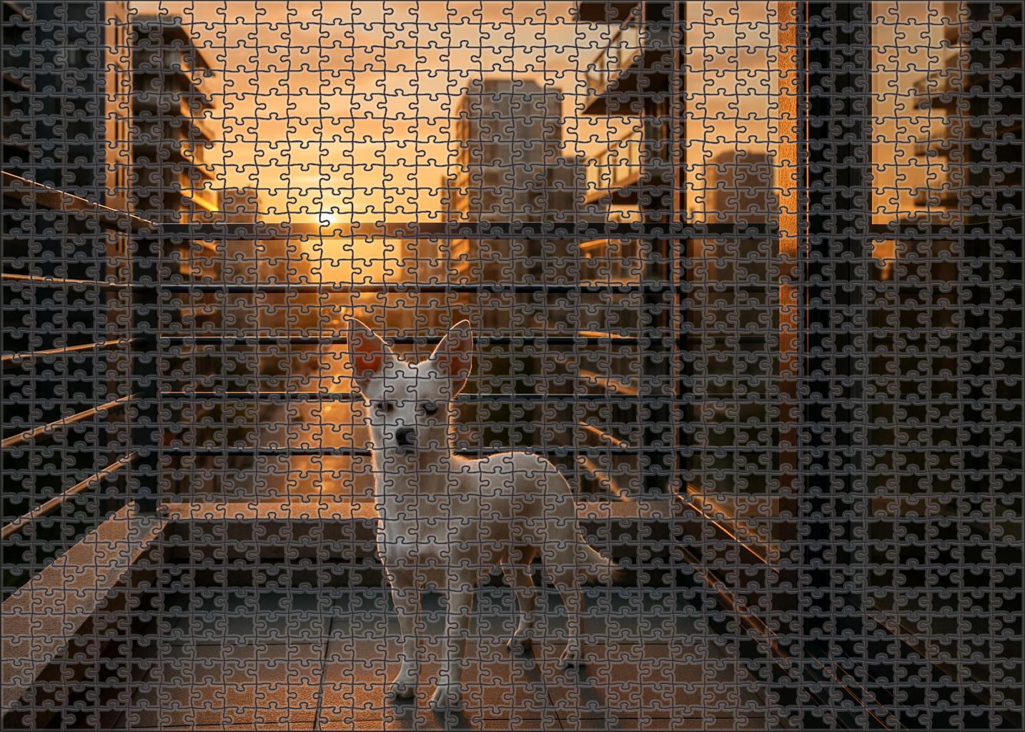 Pearl Gleam Pure White Toy Guard With Watchful Spirit Custom Jigsaw Puzzle