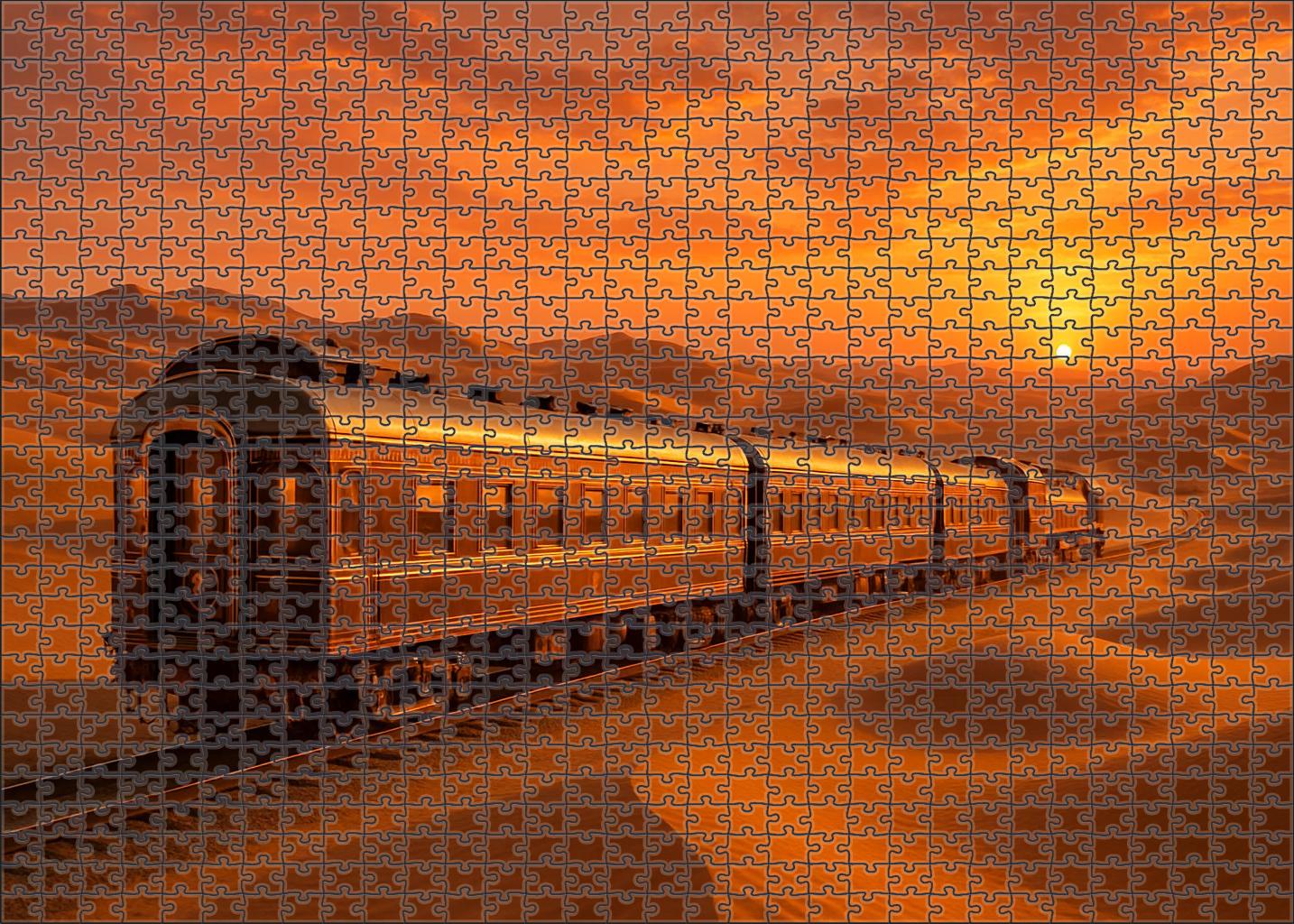 Golden Oasis Luxury Train Opulent Electric Sleeper With Gourmet Dining 20 Piece Puzzle