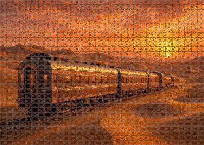 Golden Oasis Luxury Train Opulent Electric Sleeper With Gourmet Dining 20 Piece Puzzle