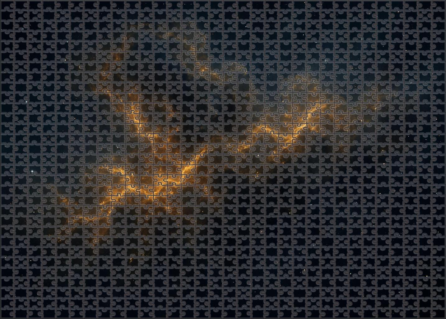 Golden Filamentary Starbirth Cloud Puzzle Challenge