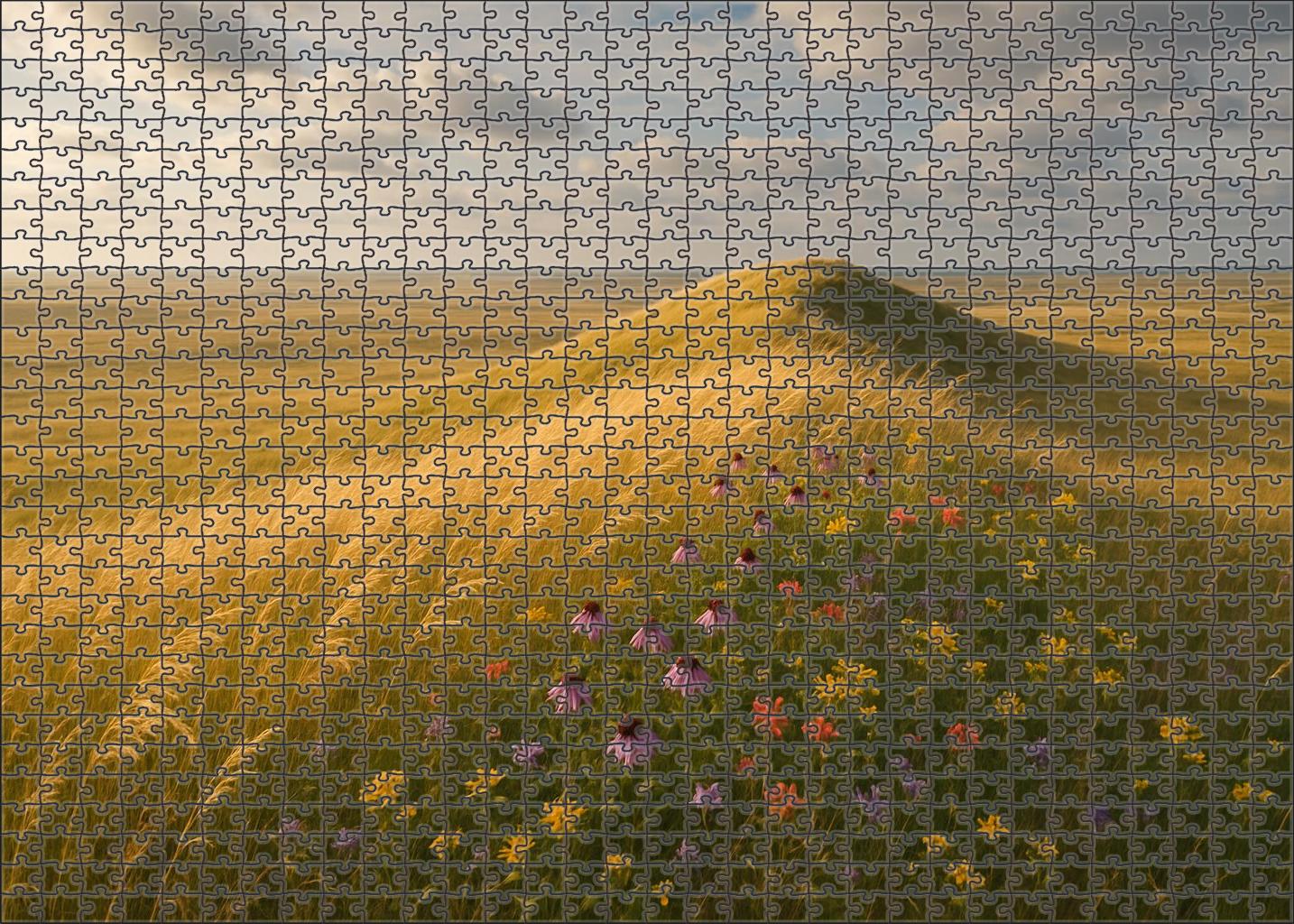 Golden Prairie Ridge Custom Jigsaw Puzzle