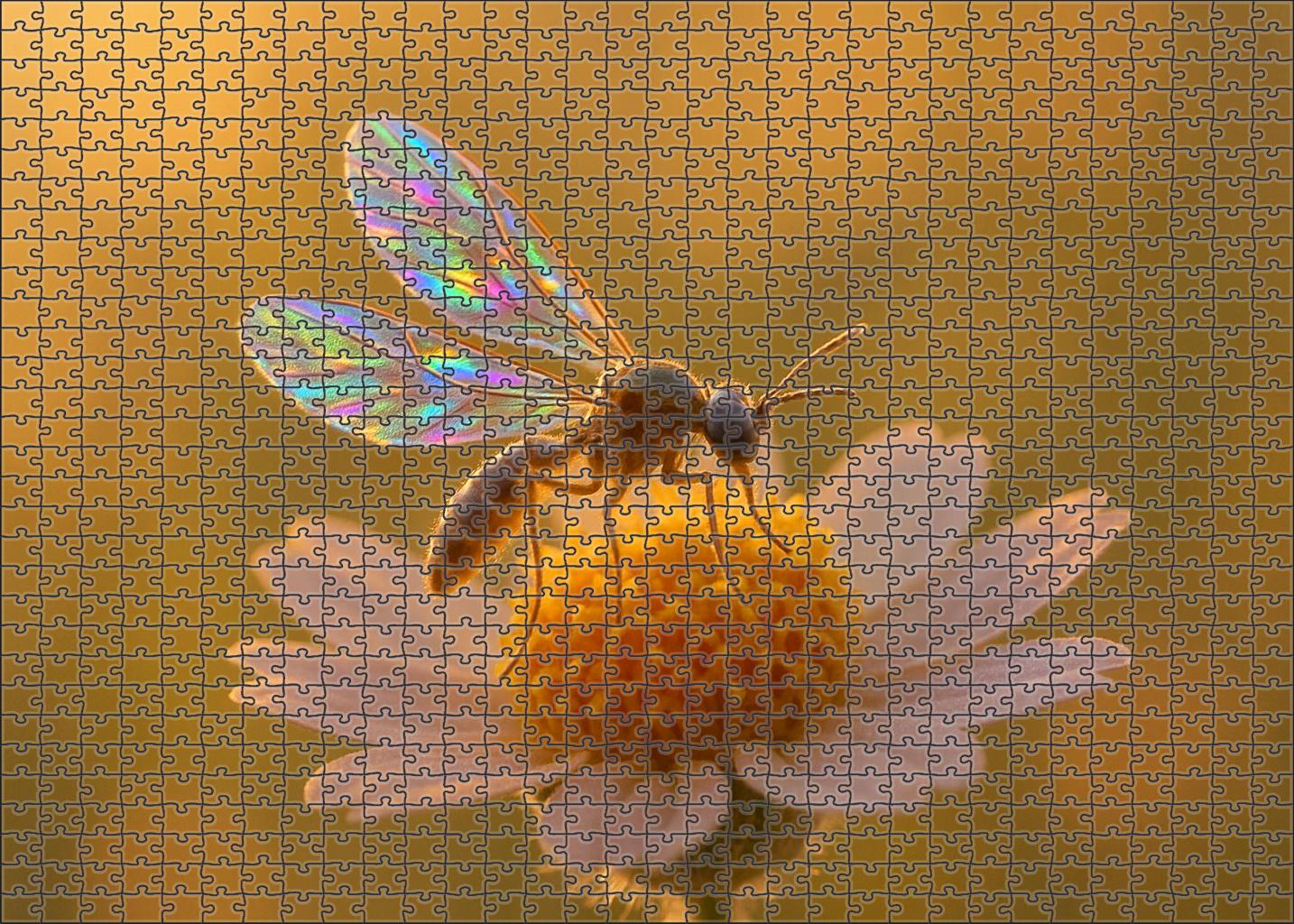 Celestial Glimmerwing Delicate Insect With Translucent Rainbow Wings Mini Puzzle