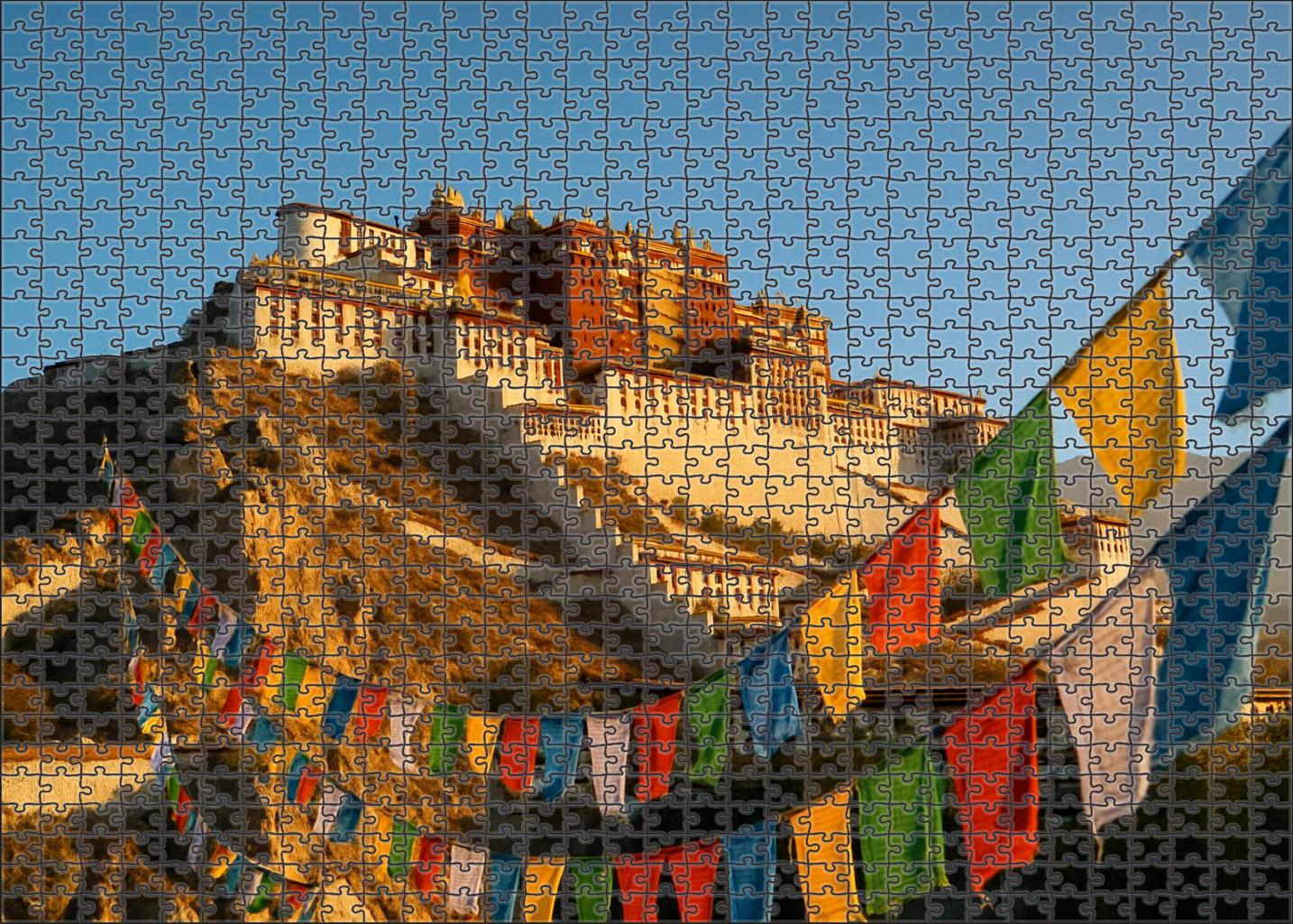 Potala Palace Situated In Lhasa Tibet China Recognized By 6775 Of Global Heritage Enthusiasts As A Spiritual Fortress Large Format Puzzle