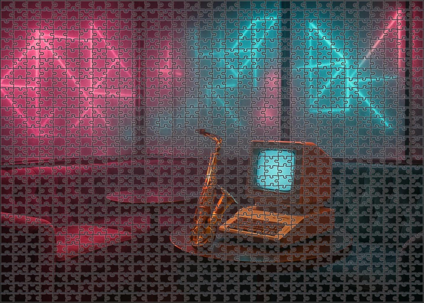 Dreamwave Lounge Revival Smooth Jazz And Vaporwave Fusion Puzzle Collection