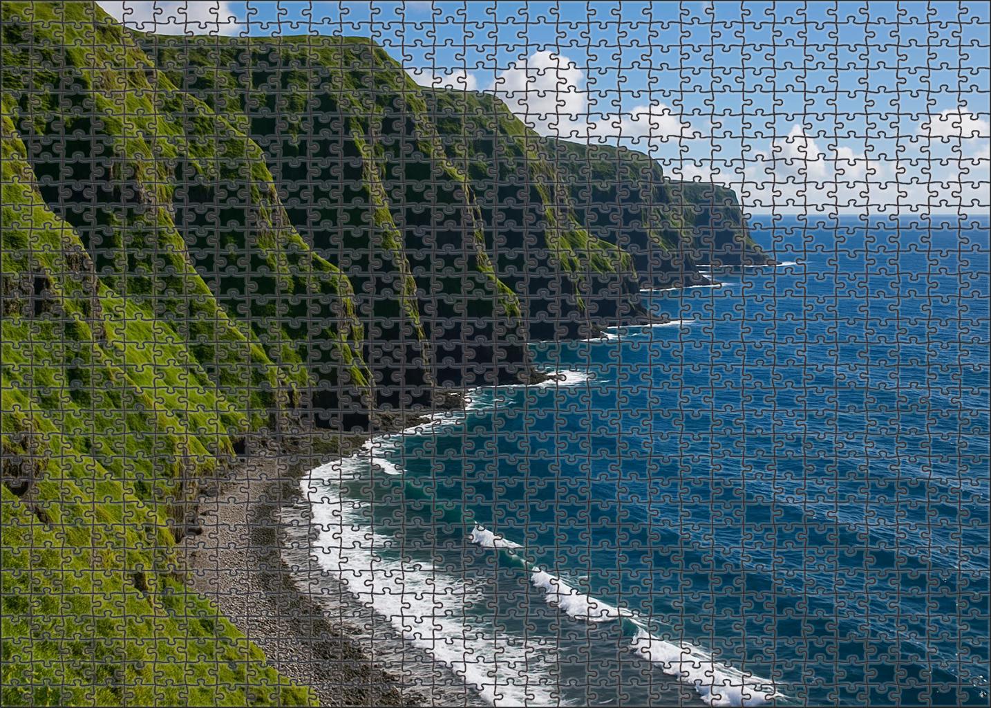 Verdant Cliff Shore Puzzle Challenge