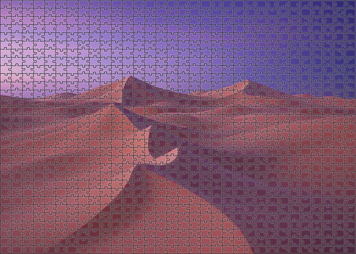 Silken Crest Dune Field At Twilight Puzzle For Adults