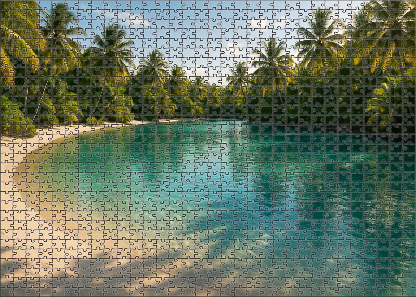 Sapphire Lagoon Seclusion Mini Puzzle