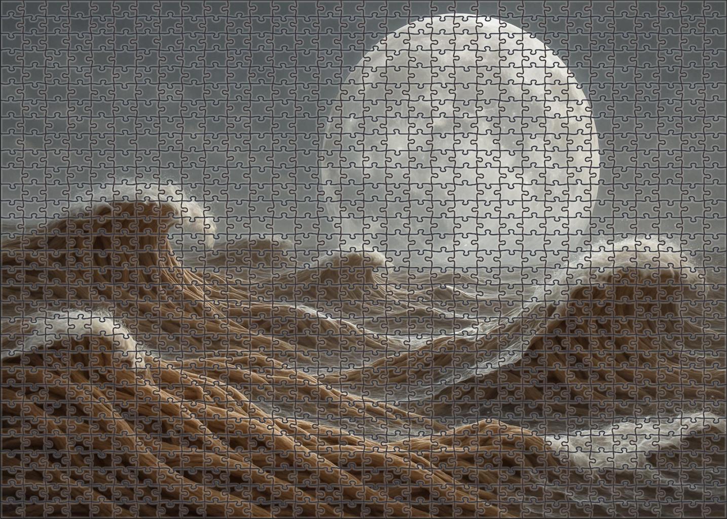 Marionette Ocean Under A Glassy Moon 300 Piece Puzzle