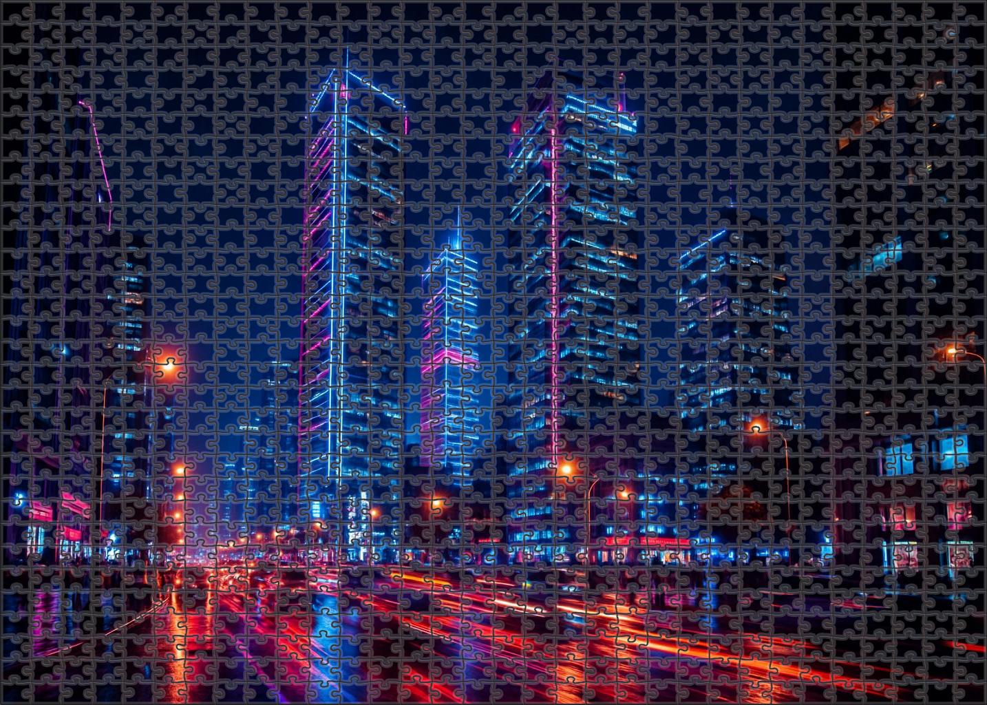 Seoul Gangnam Skyline Dynamic Mix Of Cutting-edge Skyscrapers And Cultural Landmarks Showcasing South Koreas Economic Vitality Unique Puzzle Design