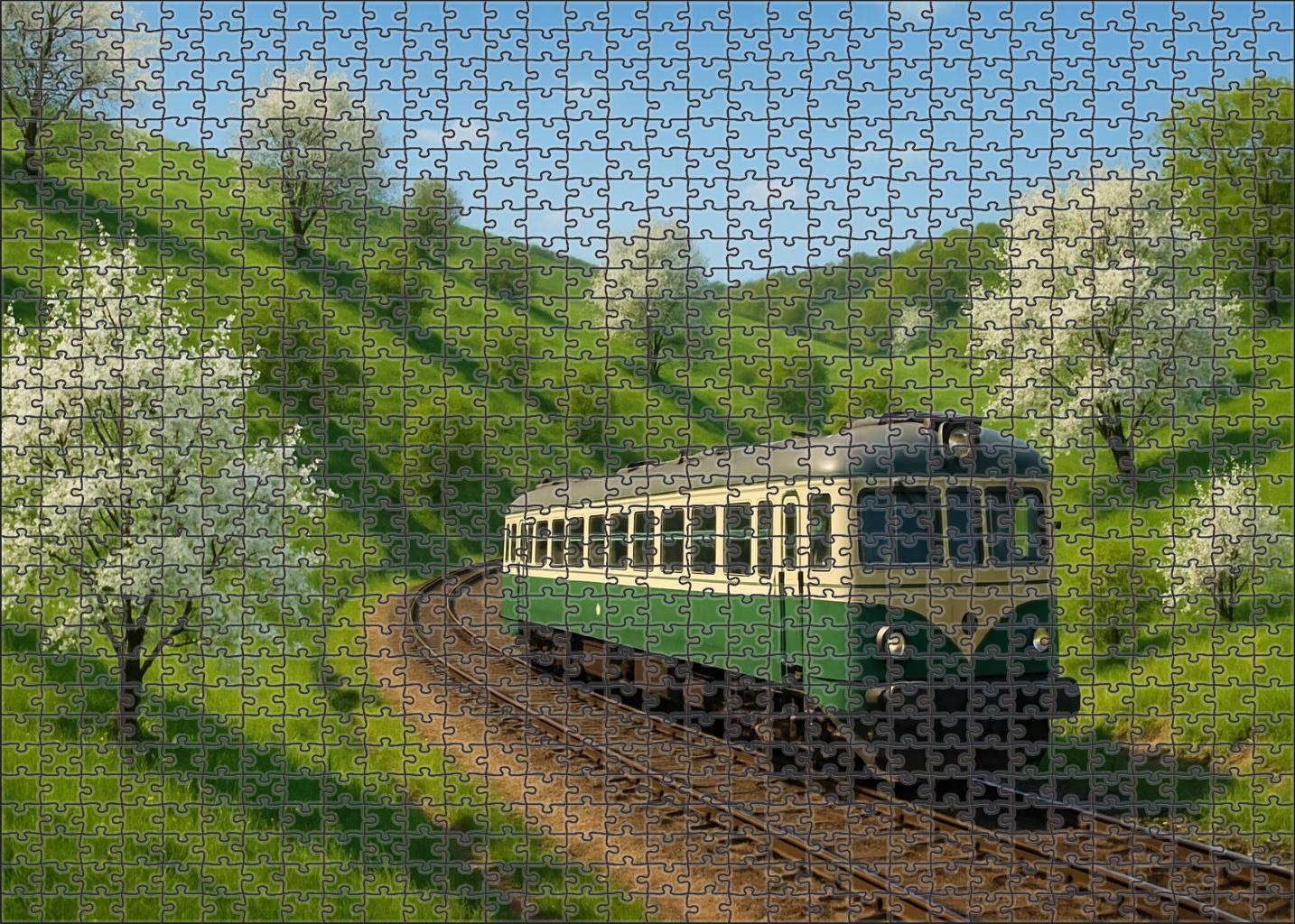 Emerald Valley Vintage Railcar Premium Puzzle Pieces