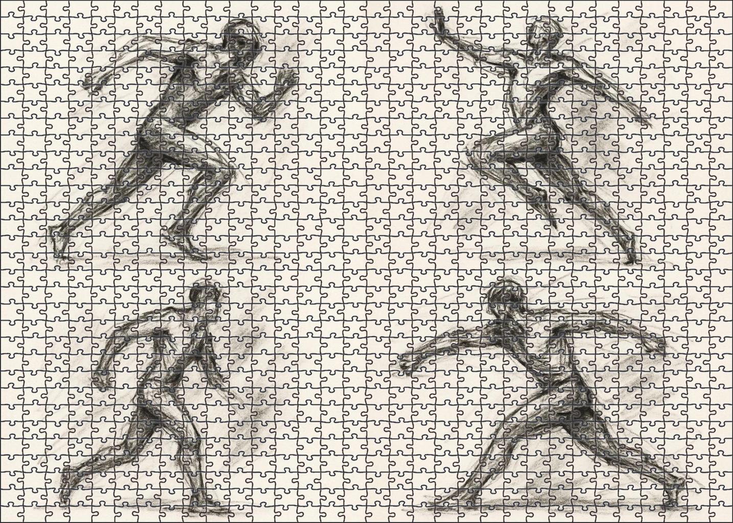 Energetic Gesture Drawing Expressive Charcoal Figures In Motion Challenging Puzzles