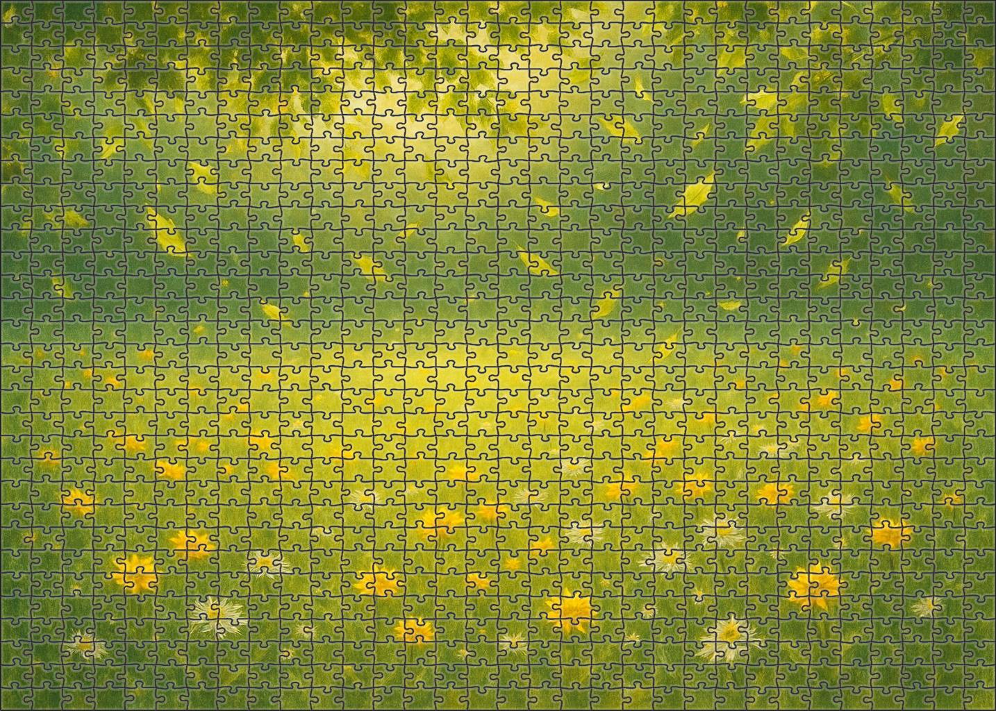 Sun-dappled Aspen Meadow Premium Puzzle Pieces