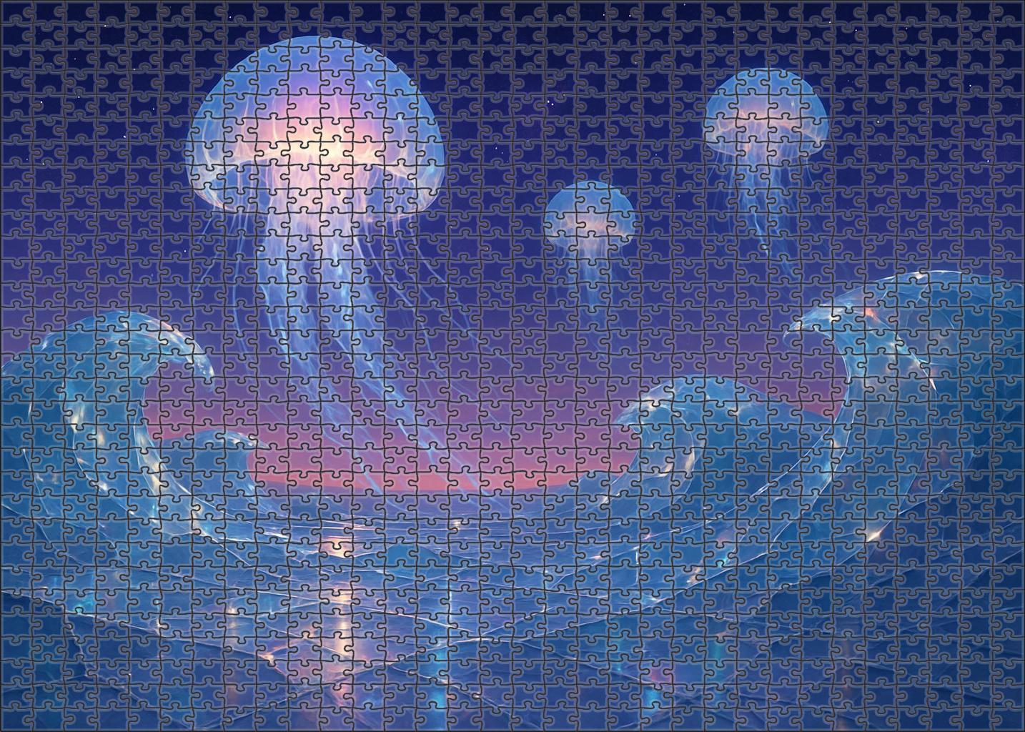 Ethereal Tides Of A Crystal Ocean 300 Piece Puzzle