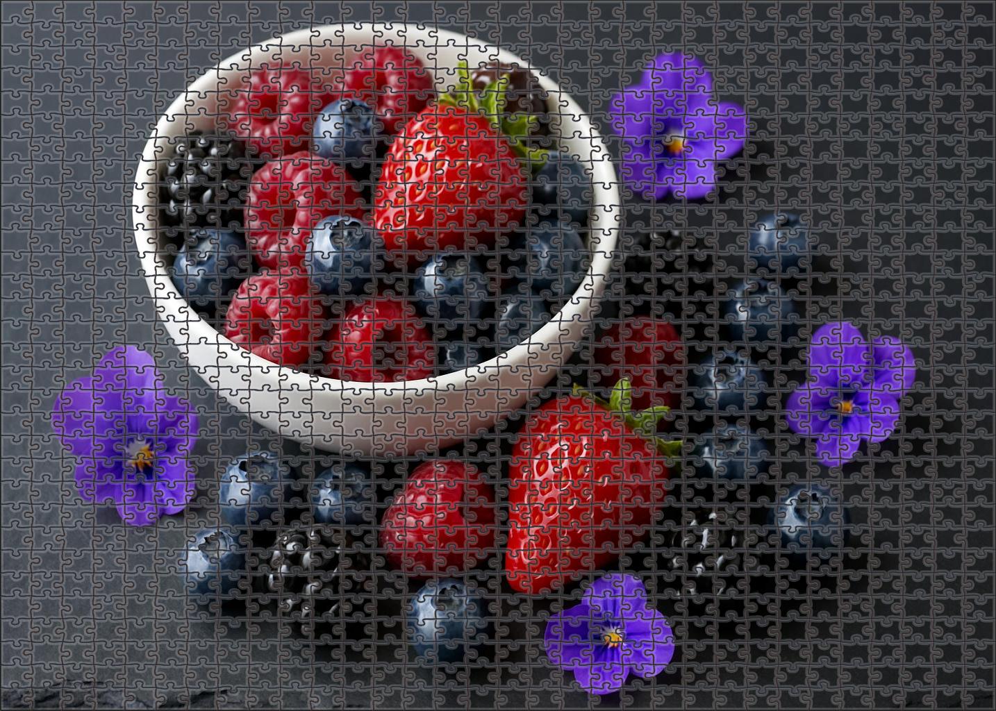 Jewel-toned Berry Cascade Puzzle Collection