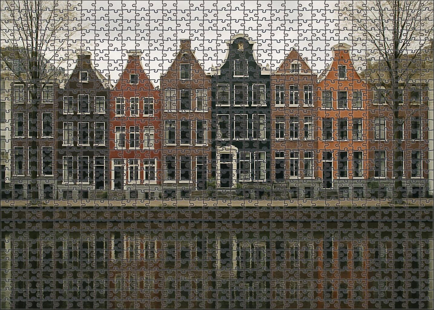 Amsterdam Canal Ring Skyline A Historic And Intimate Urban Profile 300 Piece Puzzle