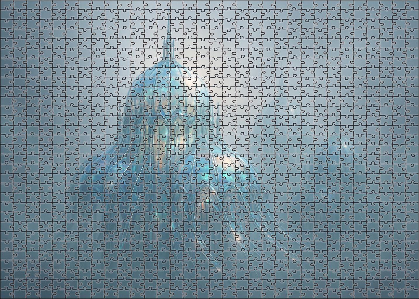 Glass Jellyfish Cathedral 500 Piece Puzzle