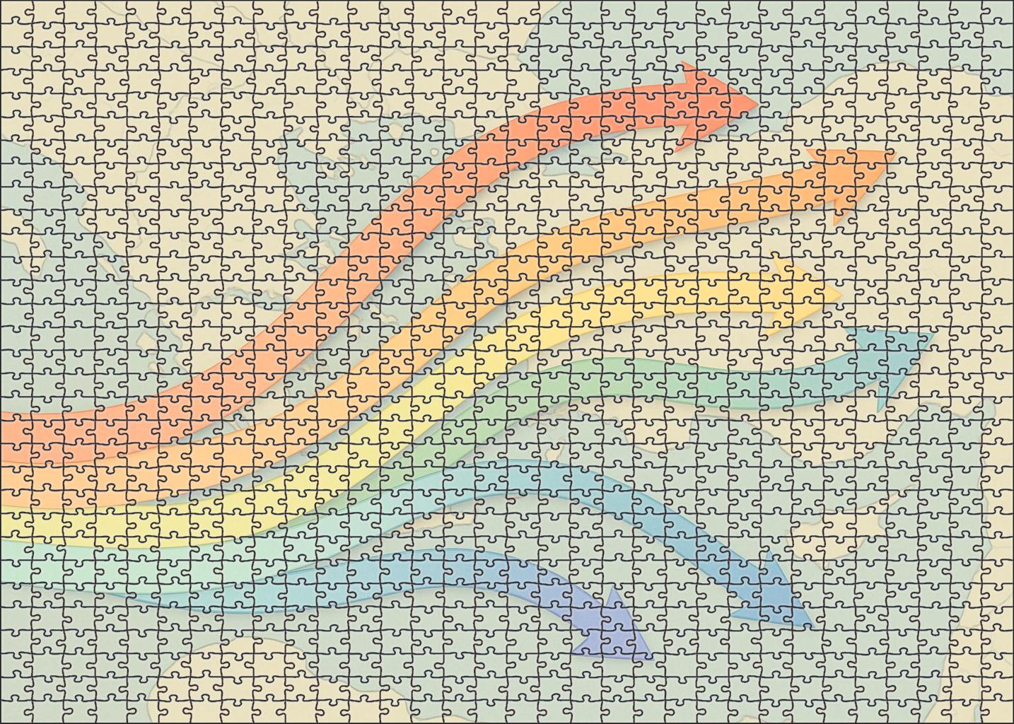 Population Movement Flow Map 500 Piece Puzzle