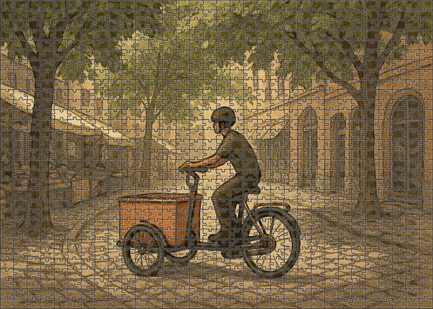 Biodegradable Material Cargo Cycle 50 Piece Puzzle