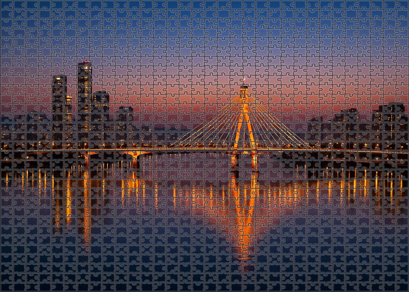 Seoul Hangang River Skyline Dynamic Urban Expansion Along The River Large Format Puzzle