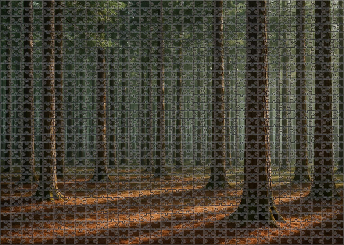 Quiet Pine Shadows Puzzle Collection