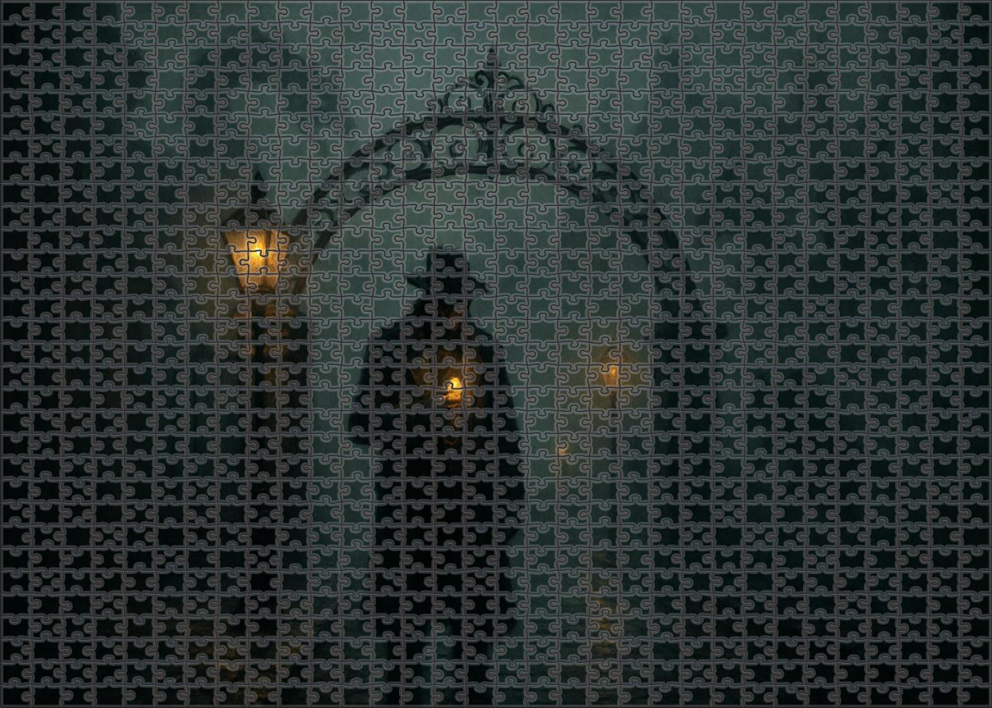 Fantasy Noir Underworld Mystical Crime And Shadowy Deals Custom Jigsaw Puzzle