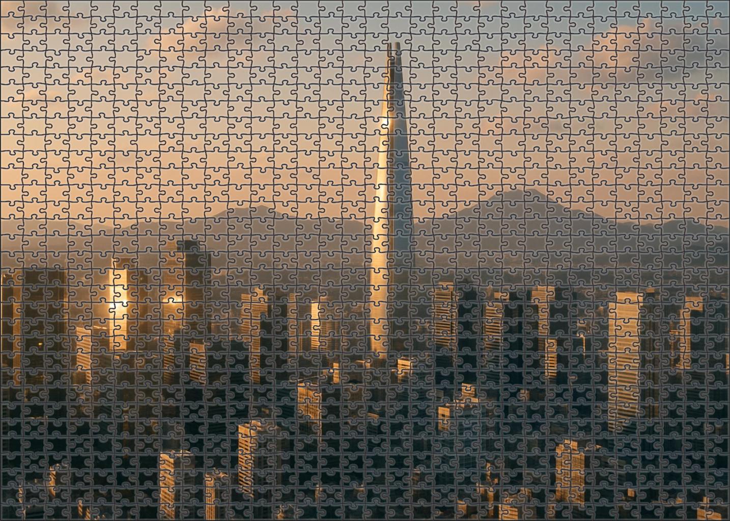 Seoul Gangnam Skyline South Koreas Powerhouse Vertical Cityscape 1000 Piece Puzzle