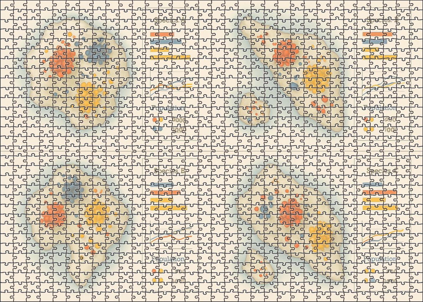 Island Biogeography Species Distribution Map Puzzle For Kids