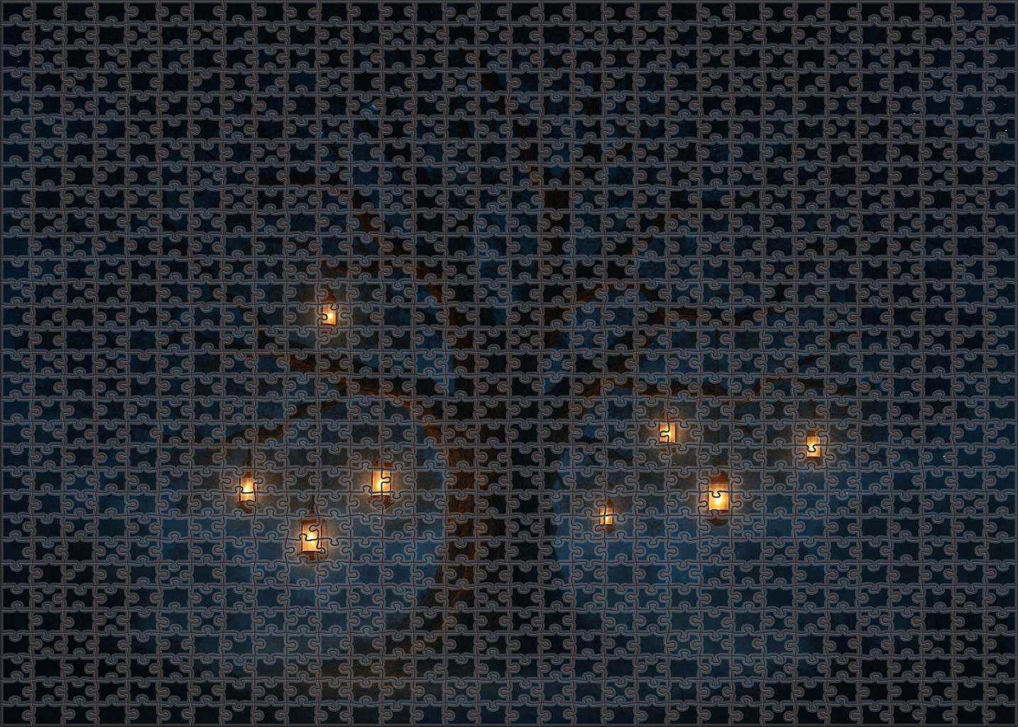 The Lantern Tree At Midnight Large Format Puzzle