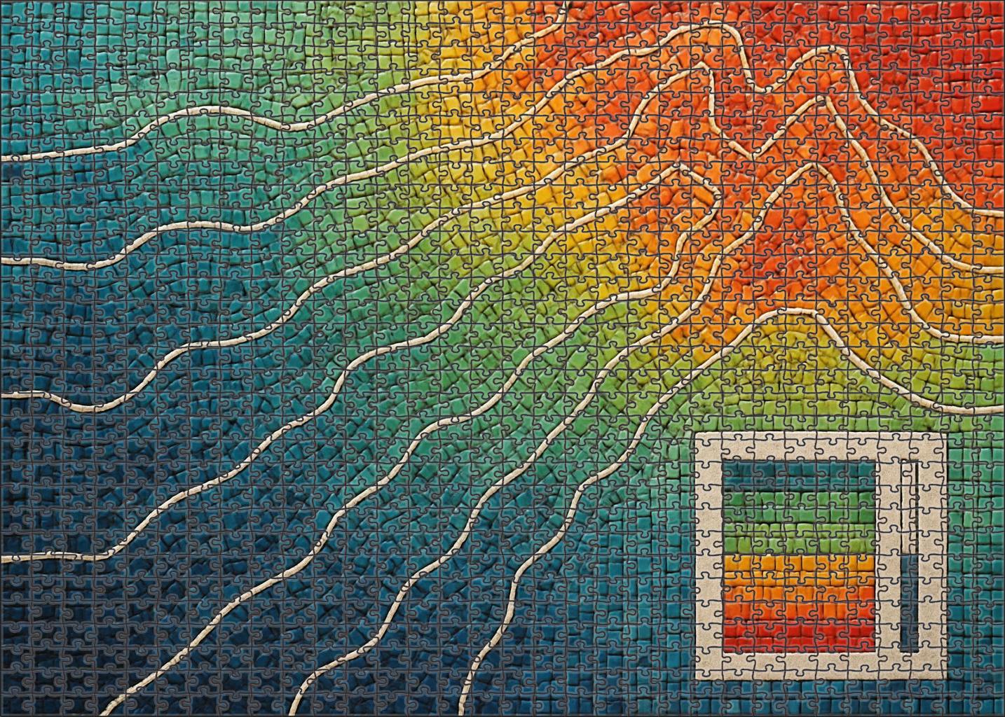 Digital Relief Mosaic 20 Piece Puzzle