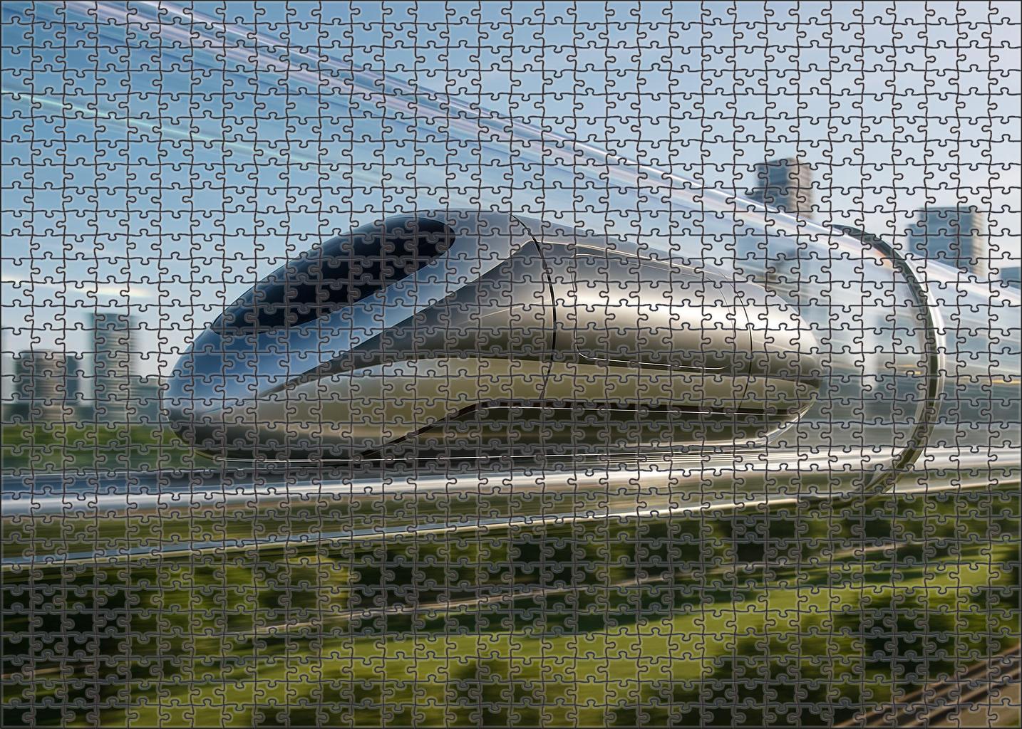 Hydrogen-powered Hyperloop High-speed Vacuum Rail System 300 Piece Puzzle