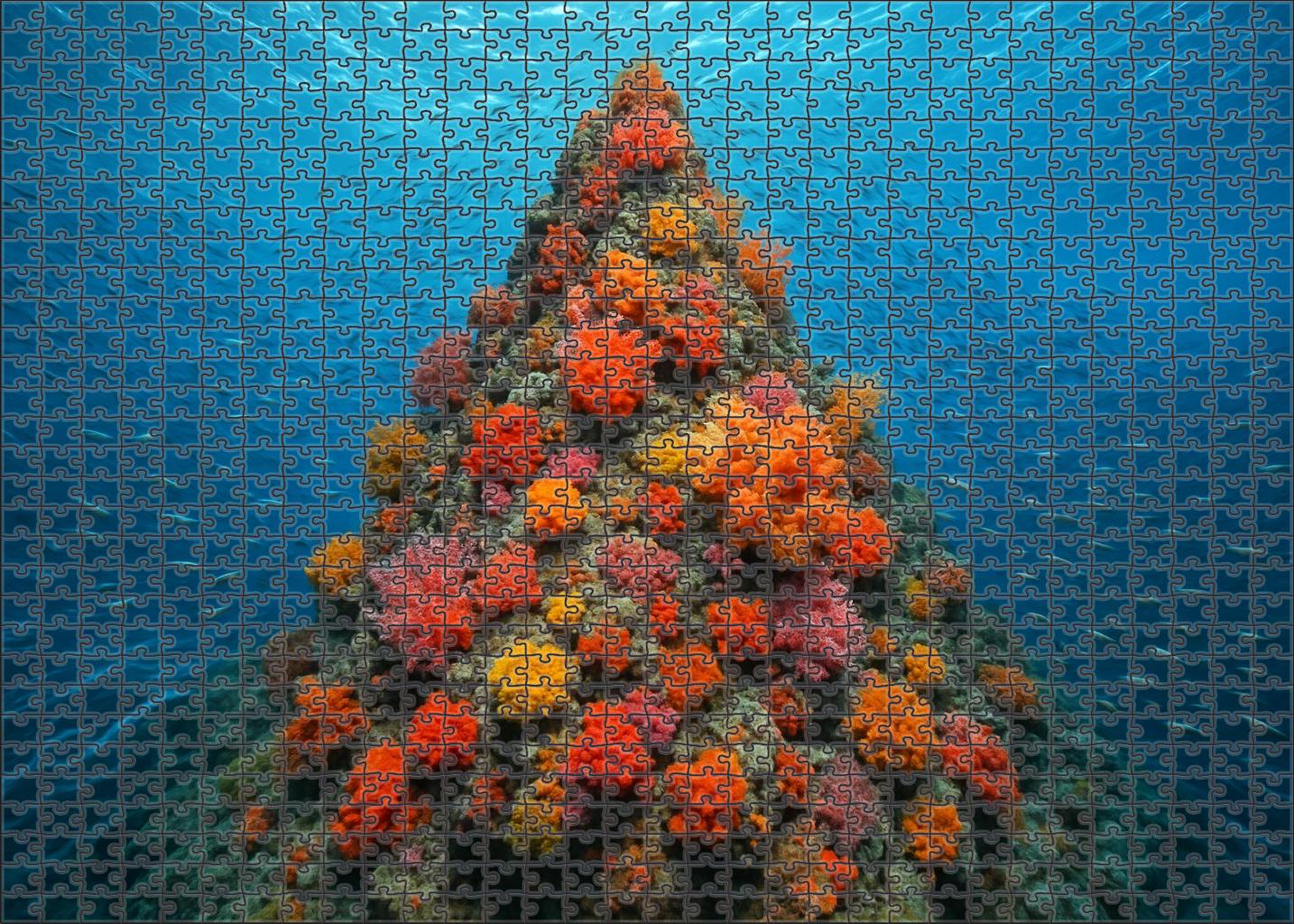 Sunken Volcanic Rise Rugged Seamount Bustling With Life Premium Puzzle Pieces