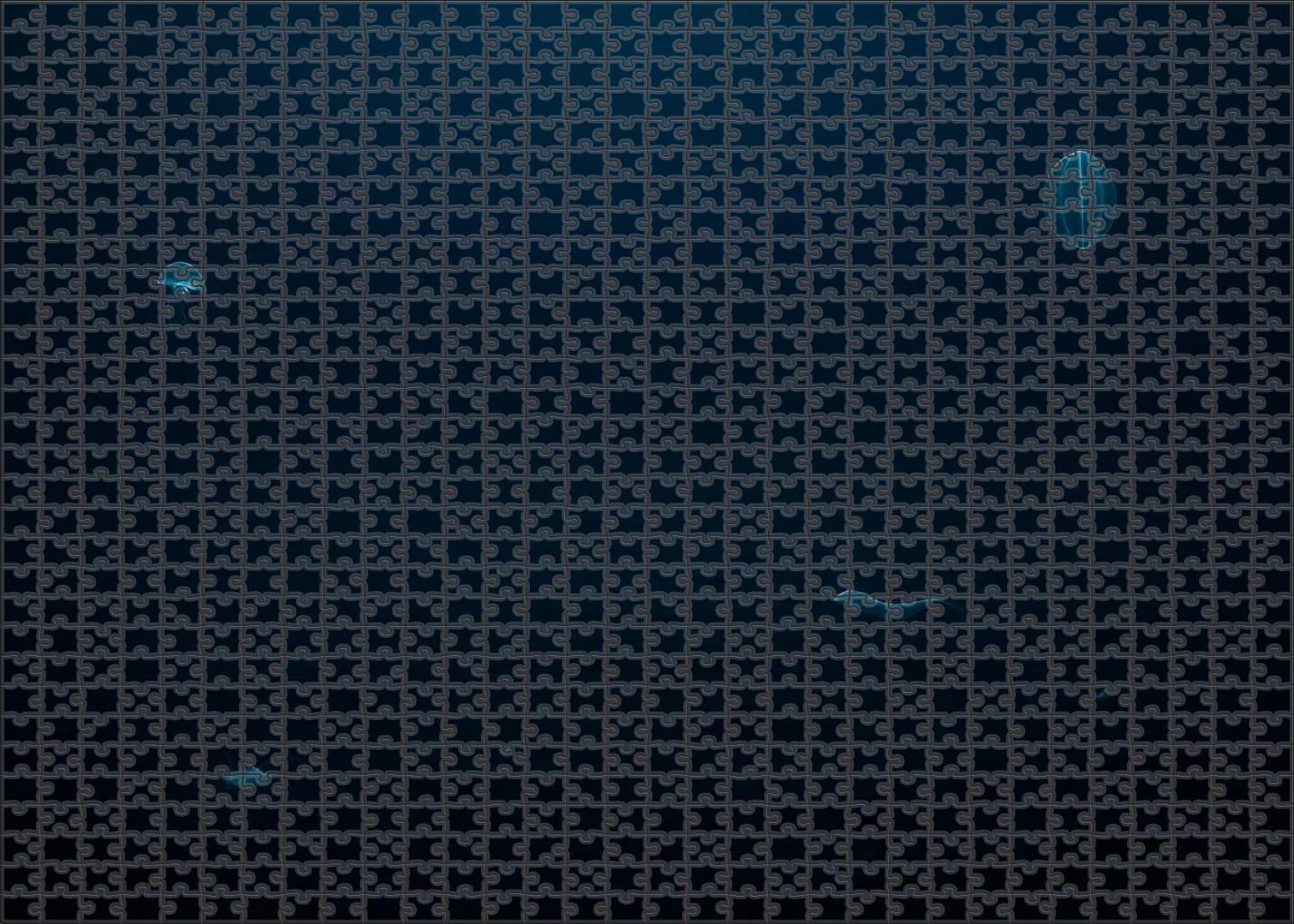 Abyssal Plain Silence Endless Dark Depths Under A Faint Blue Glow 20 Piece Puzzle