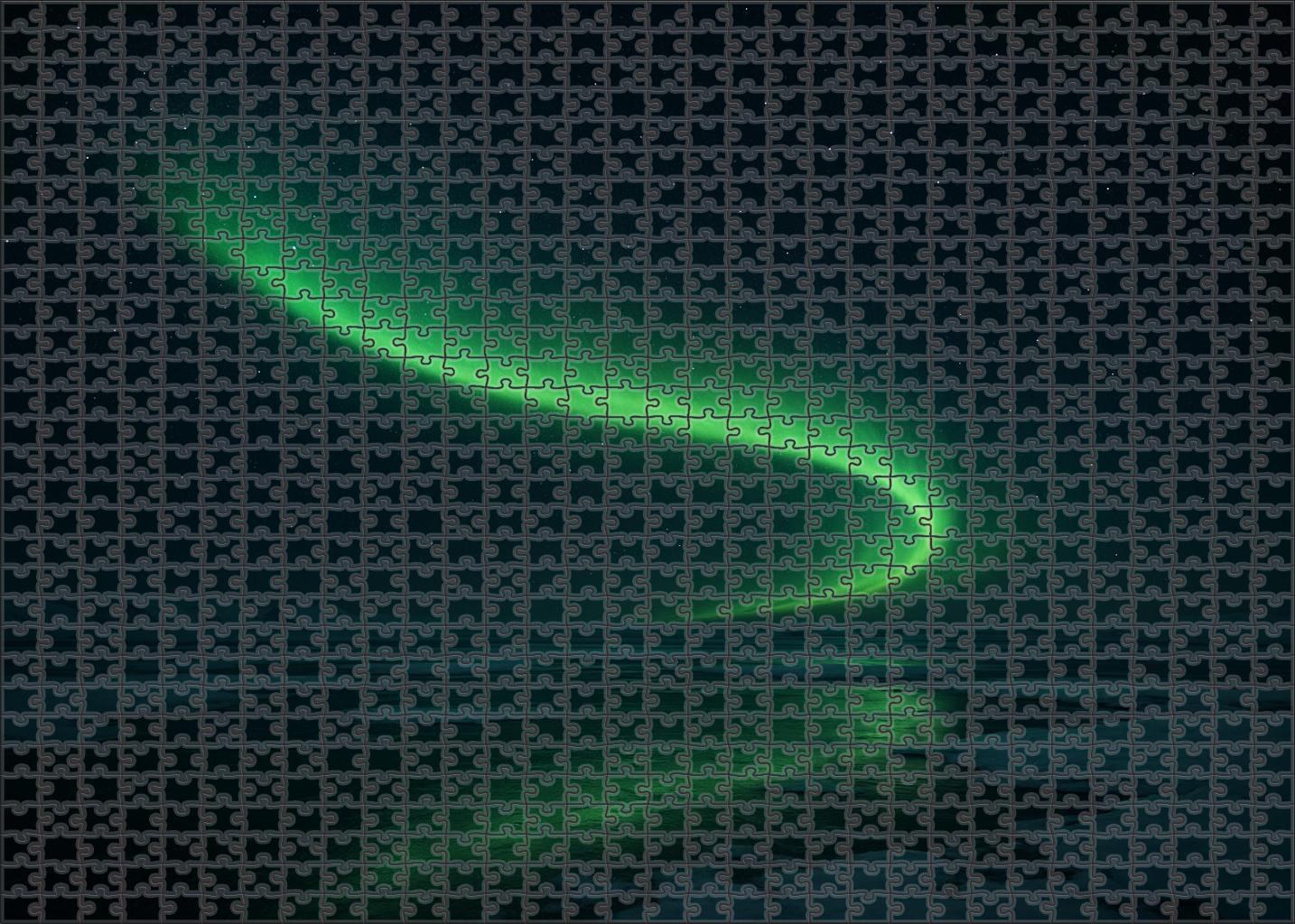 Verdant Aurora Ribbon Puzzle Collection