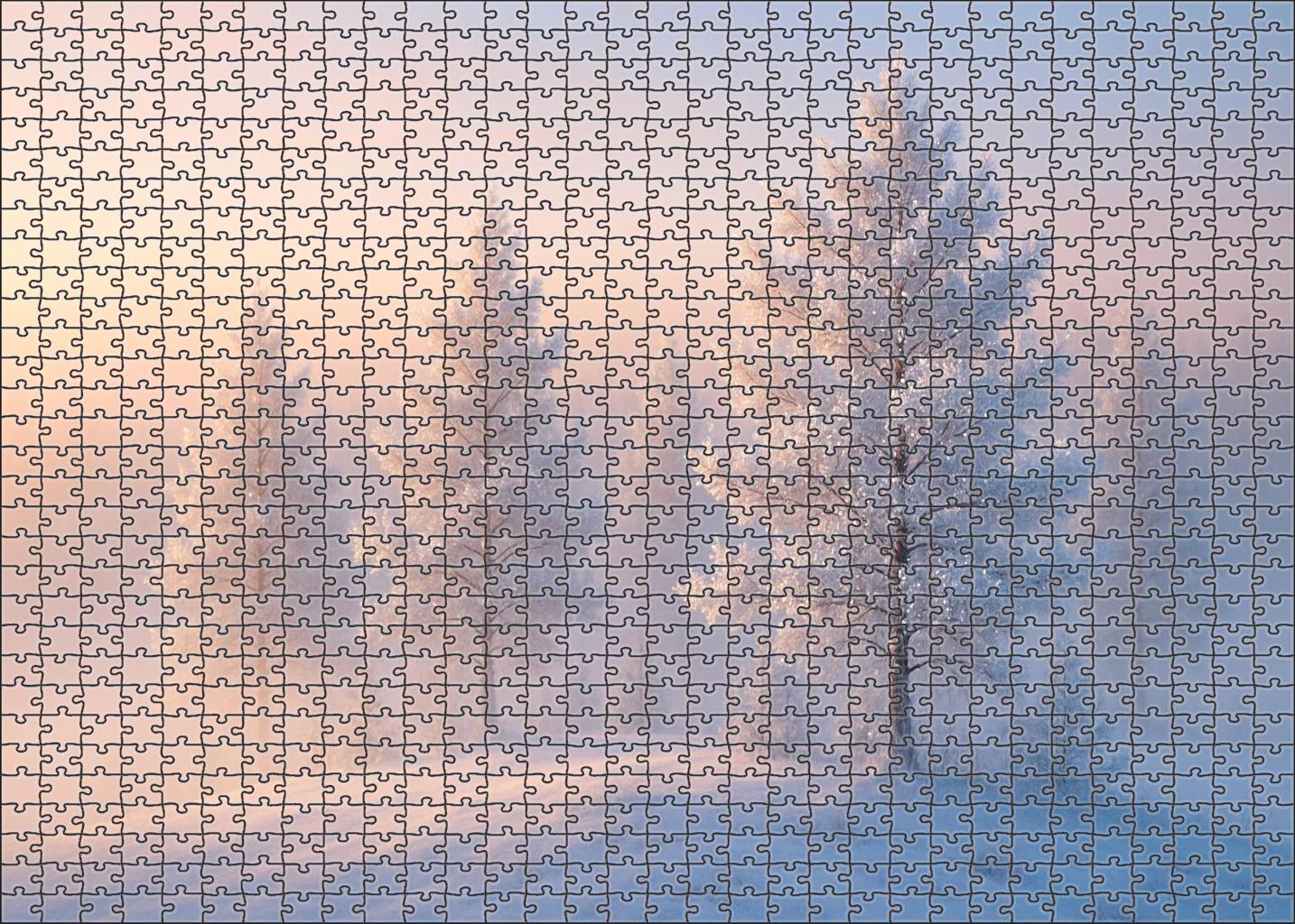 Frosted Winter Pine Knoll 100 Piece Puzzle