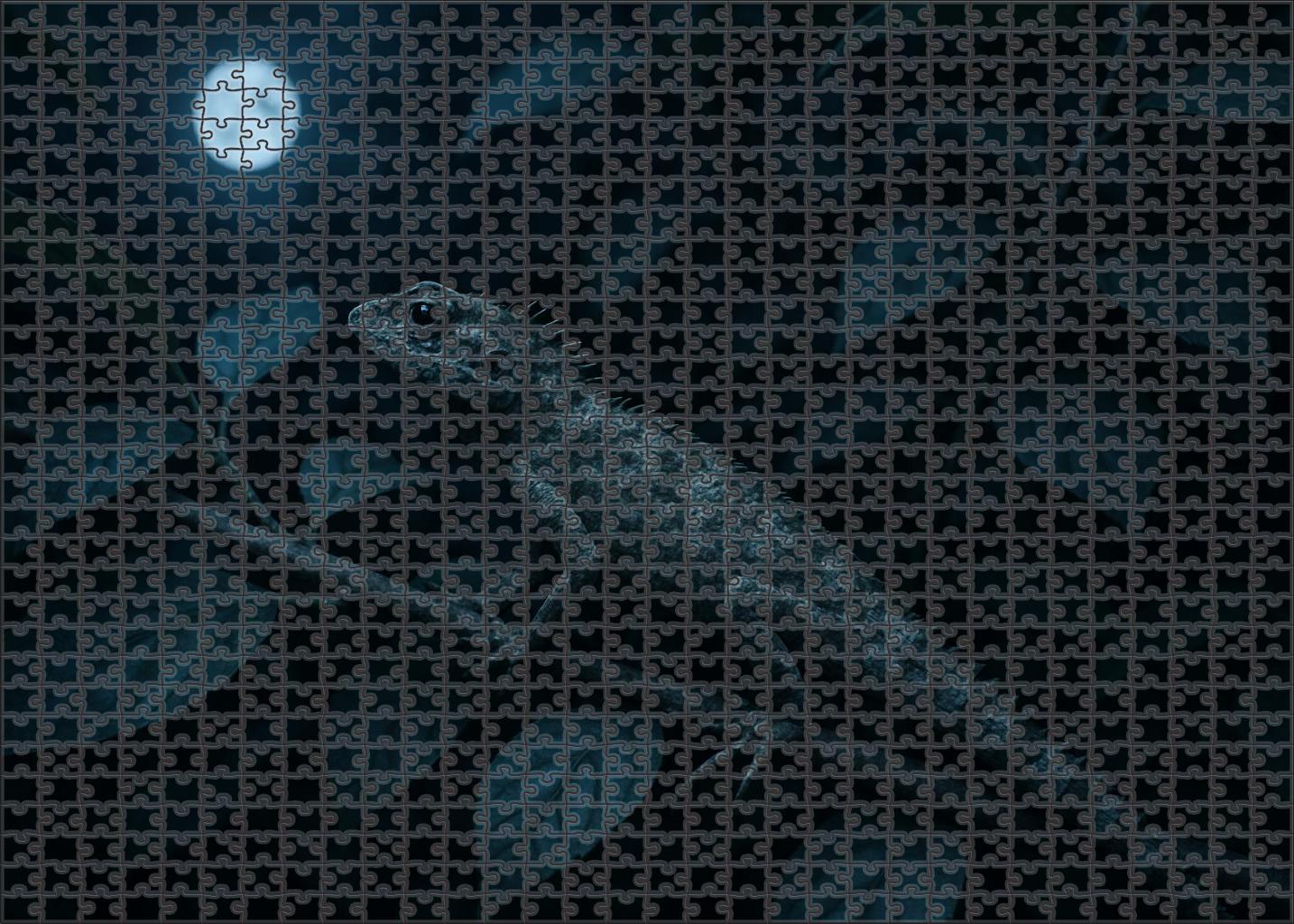 Silent Thorn Climber Night-active Reptile With Spiny Tail And Camouflage 200 Piece Puzzle