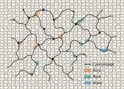 Subterranean Cave Passage Network Diagram 50 Piece Puzzle