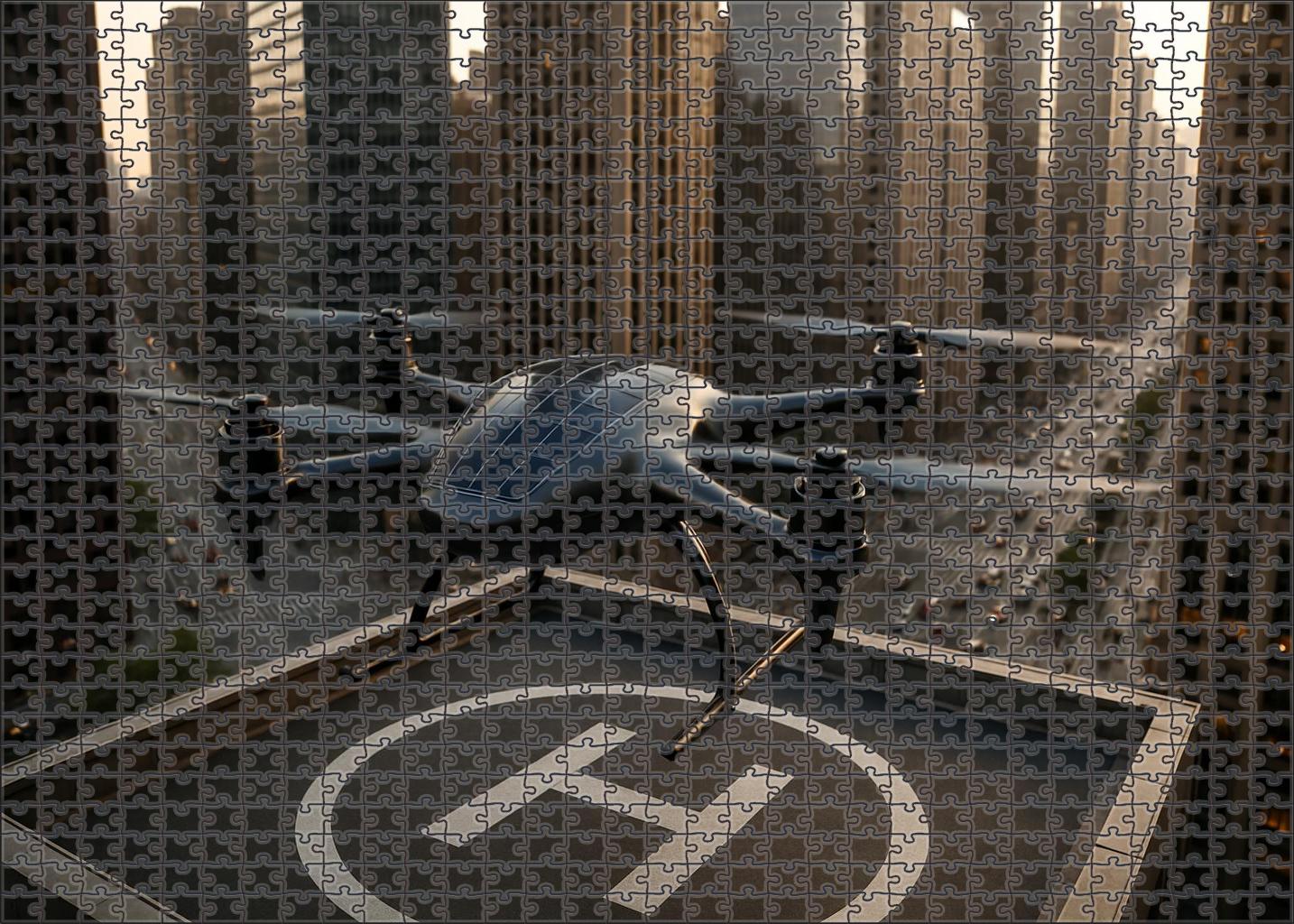 Solar-assisted Autonomous Delivery Drone Challenging Puzzles