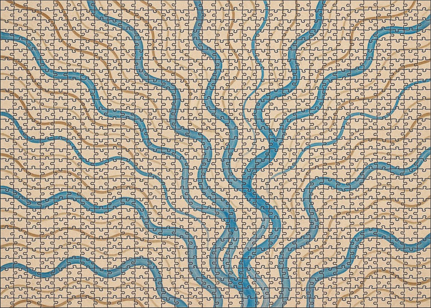 Historical River Meander Evolution Puzzle Collection