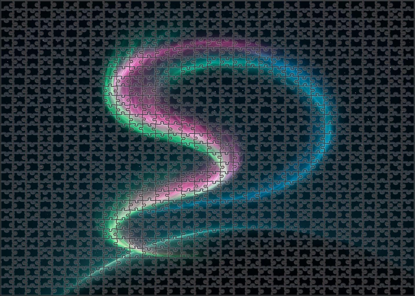 Iridescent Aurora Spiral 20 Piece Puzzle