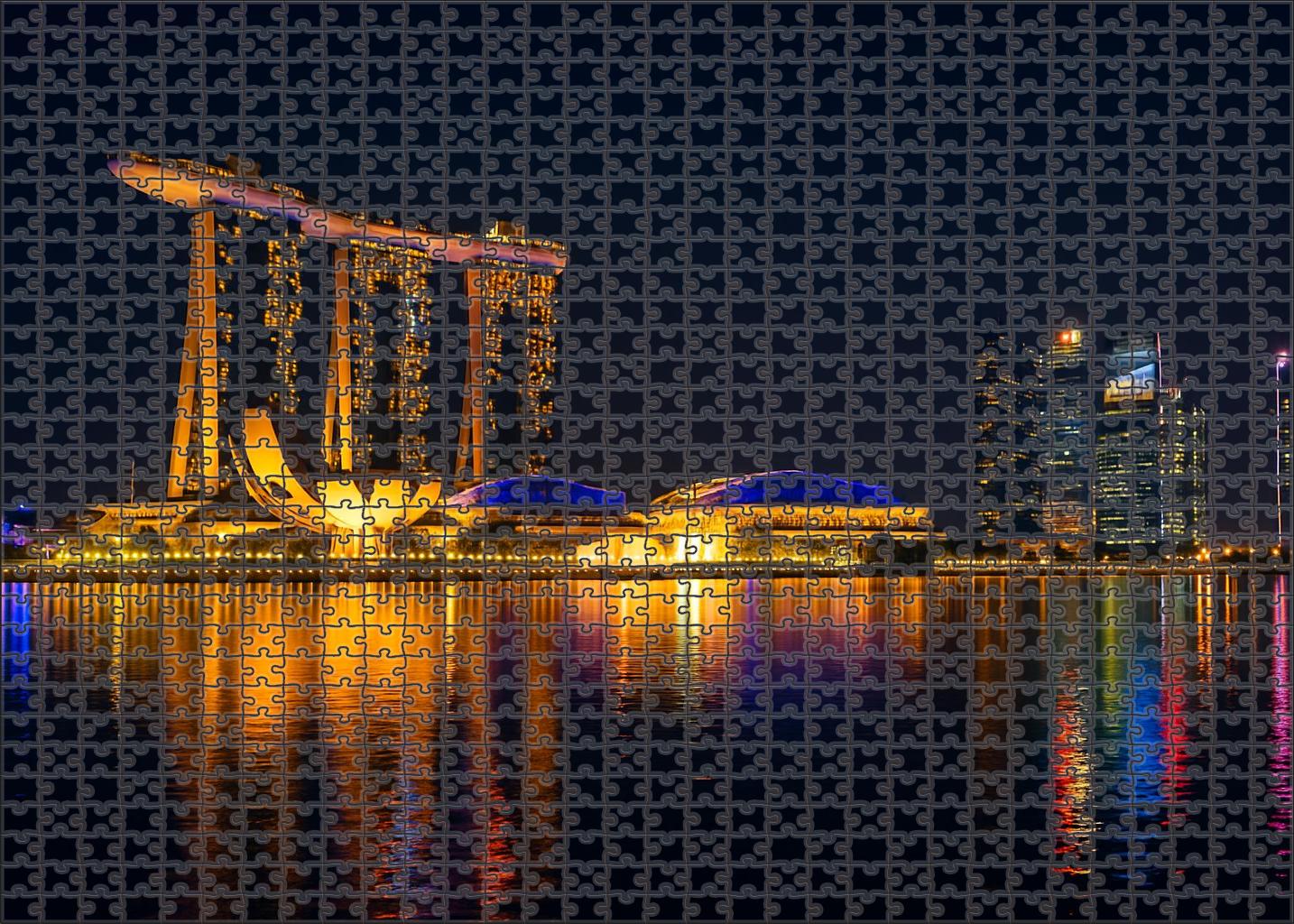 Singapore Marina Bay Skyline Globally Ranked Among The Top Modern Waterfront Skylines For Its Futuristic Aesthetics 200 Piece Puzzle